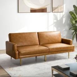 Lanna 76"Wide Vegan Leather Modern Style Convertible Futon Sofa Bed For Living Room Guest Bedroom | ARTFUL LIVING DESIGN 25 Lanna 76"Wide Vegan Leather Modern Style Convertible Futon Sofa Bed For Living Room Guest Bedroom | ARTFUL LIVING DESIGN -Living Space Shop GUEST 0186db79 f02f 498a ae0d f79c929e4342