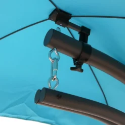 Sunnydaze Decor Sunnydaze Outdoor Hanging Chaise Floating Lounge Chair With Canopy Umbrella And Stand -Living Space Shop GUEST 022104e0 305a 4746 8211 1ccaf9517caf