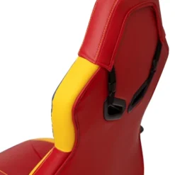 Emma And Oliver Faux Leather Ergonomic Designer Back Gamer Chair With Diamond Stitch, Lumbar Support & Padded Arms In Red, Blue & Yellow -Living Space Shop GUEST 0261800f 96ca 47d7 8729 1b23acd25c43