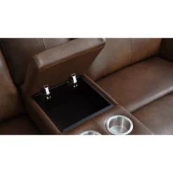 Gilbert Leather Manual Reclining Loveseat Brown - Abbyson Living -Living Space Shop GUEST 02bf9e8f 74a3 4779 b38d fba5c69584c0