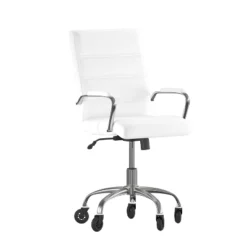Flash Furniture Camilia Mid-Back Executive Swivel Office Chair With Arms, And Transparent Roller Wheels -Living Space Shop GUEST 04d5899f 3a1b 4ce7 b5c5 37462bf09329