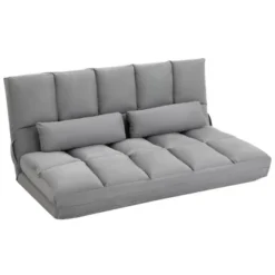 HOMCOM Convertible Floor Sofa Chair, Folding Couch Bed, Guest Chaise Lounge With 2 Pillows, Adjustable Backrest And Headrest 10 HOMCOM Convertible Floor Sofa Chair, Folding Couch Bed, Guest Chaise Lounge With 2 Pillows, Adjustable Backrest And Headrest -Living Space Shop GUEST 0519e0c6 fa63 484b ae3e bab95ae86982