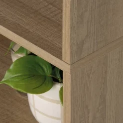 71" Beginnings Bookcase With Doors Light Brown - Sauder -Living Space Shop GUEST 054d14e4 8d71 4f03 b348 f937b1548e36