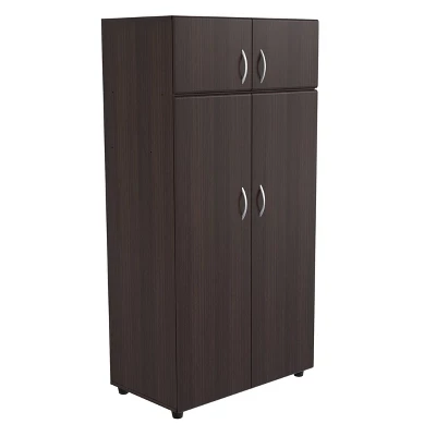 4 Door Wardrobe/Armoire Espresso - Inval 5 4 Door Wardrobe/Armoire Espresso - Inval - Image 5