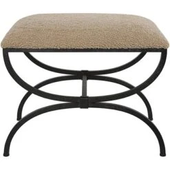 Uttermost Hacienda 24" Wide Black And Latte Small Bench