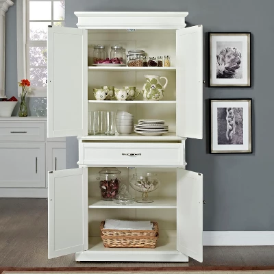 Parsons Pantry Storage Wood/White - Crosley 5 Parsons Pantry Storage Wood/White - Crosley - Image 5