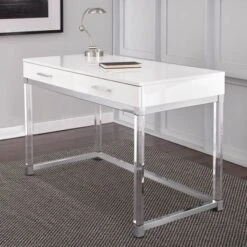 Everett Writing Desk White - Steve Silver Co.