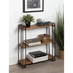 30" X 26" Lintz Wood And Metal Floating Wall Shelves - Kate And Laurel All Things Decor -Living Space Shop GUEST 098a5dde 785b 4590 b542 31b10c9b9f82