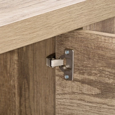 Joliet Duotone TV Stand For TVs Up To 80" Beige/White - CorLiving 8 Joliet Duotone TV Stand For TVs Up To 80" Beige/White - CorLiving - Image 8