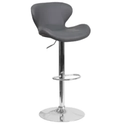 Merrick Lane Adjustable Height Barstool Contemporary Bar Height Stool With Curved Back And Metal Base With Footrest 36 Merrick Lane Adjustable Height Barstool Contemporary Bar Height Stool With Curved Back And Metal Base With Footrest -Living Space Shop GUEST 0aeeccd0 2754 43ec b7e8 bfe60a3a2a15