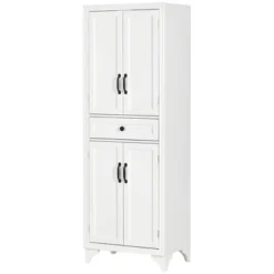 HOMCOM 67" Freestanding Kitchen Pantry, 4-Door Storage Cabinet With Drawer And Adjustable Shelves, White -Living Space Shop GUEST 0b9ec643 d739 4100 a0a7 d41146c850f1