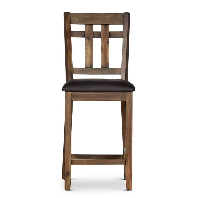 24" Set Of 2 Saranac Counter Height Barstools Mocha - Steve Silver 1 24" Set Of 2 Saranac Counter Height Barstools Mocha - Steve Silver