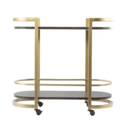 Lyflon Rolling Bar Cart Black/Gold - Aiden Lane -Living Space Shop GUEST 0d24ebba 70b5 4209 87f4 255f8e4646a8