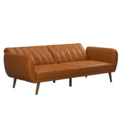 Brittany Futon Convertible Sofa Faux Leather - Novogratz -Living Space Shop GUEST 0dd2dc0f a9f3 45b4 9d8e 726efcb925ac
