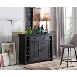 Home Source Bar Cabinet Bookshelf With Glass Doors In Chocolate Finish 8 Home Source Bar Cabinet Bookshelf With Glass Doors In Chocolate Finish -Living Space Shop GUEST 0e282b75 0e22 48c5 8b49 8410dd4b4d42
