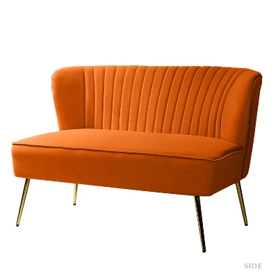 Velvet Nicolas Loveseat Sofa | Karat Home 19 Velvet Nicolas Loveseat Sofa | Karat Home - Image 19