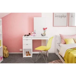 Joplin Vanity With Mirror White - Polifurniture -Living Space Shop GUEST 0edd86af 8705 4752 80d7 4a903f70db93