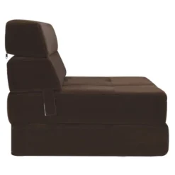 Costway Tri-Fold Fold Down Chair Flip Out Lounger Convertible Sleeper Bed Couch Dorm Brown -Living Space Shop GUEST 0fdc7652 767c 45c0 b959 08c473bfbeaf