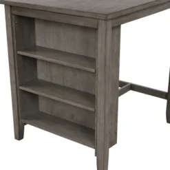 3-Piece Counter Height Dining Table Set With Storage Shelf And Padded Stools-ModernLuxe -Living Space Shop GUEST 105ba3a7 1ac9 491b 8a3c 223f5968c47c