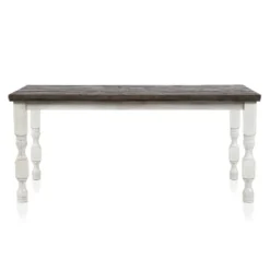 78" Cambrien Rustic Two-Tone Counter Height Dining Table Antique White/Gray - HOMES: Inside + Out -Living Space Shop GUEST 10e7982d 6175 4d2a aa26 b602fe511843