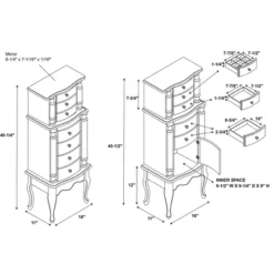Sedalia Jewelry Armoire Gray - Powell Company 29 Sedalia Jewelry Armoire Gray - Powell Company -Living Space Shop GUEST 10f2739e fbb1 47da 9b04 c8d86b7454dc
