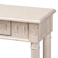 Ariella Whitewashed 1 Drawer End Table White - Baxton Studio -Living Space Shop GUEST 1187407f 4b3f 49e9 8e67 b37c8894de4f