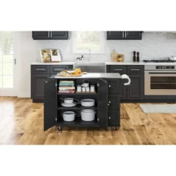 Large Dolly Madison Kitchen Cart With Stainless Steel Top - Homestyles 32 Large Dolly Madison Kitchen Cart With Stainless Steel Top - Homestyles -Living Space Shop GUEST 11e6c2f4 215e 4671 97ce f1c4be8d6779