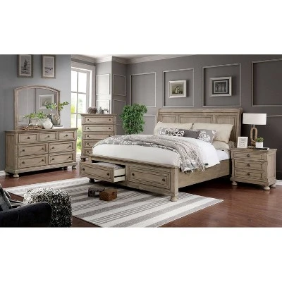 2pc Queen Earl Bedroom Set With Nightstand Gray - HOMES: Inside + Out 3 2pc Queen Earl Bedroom Set With Nightstand Gray - HOMES: Inside + Out - Image 3