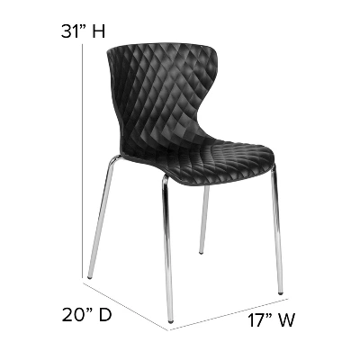 Emma And Oliver Contemporary Design Accent Dining Plastic Stack Chair 3 Emma And Oliver Contemporary Design Accent Dining Plastic Stack Chair - Image 3