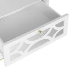 Averina 2 Drawers 45° Splicing White Mirror Front Nightstand With Storage - The Pop Maison -Living Space Shop GUEST 13cbf054 dc94 488f ae99 063240564463