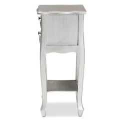 Eliya Brushed Wood 2 Drawer Nightstand Silver - Baxton Studio -Living Space Shop GUEST 14060581 1235 442e be21 8ba85bbe8297
