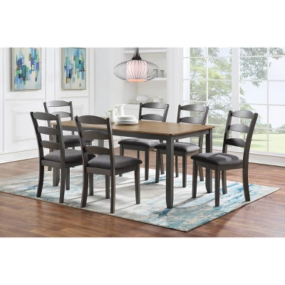 7pc West Lake Dining Set Natural/Gray - OSP Home Furnishings 3 7pc West Lake Dining Set Natural/Gray - OSP Home Furnishings - Image 3