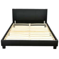 Costway Queen Upholstered Platform Bed Frame With Linen/PU Headboard Wood Slat Gray/Black -Living Space Shop GUEST 15d74af5 cbc6 418d b83e 0ed01ff3f6ee