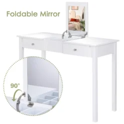 Costway Vanity Table Dressing Table Flip Top Desk Furniture White 12 Costway Vanity Table Dressing Table Flip Top Desk Furniture White -Living Space Shop GUEST 1645fa62 7554 4e09 807f 96c9c4effcb3