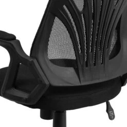 Flash Furniture Mid-Back Designer Black Mesh Swivel Task Office Chair With Open Arms -Living Space Shop GUEST 172a1304 ef55 4d73 929d e4b79e436143