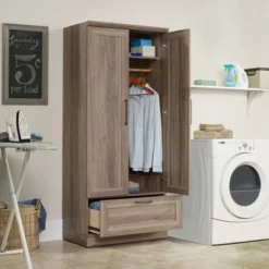 Homeplus Wardrobe Salt Oak - Sauder -Living Space Shop GUEST 1746a73b 59bd 4744 8f63 c3f4db1b0716