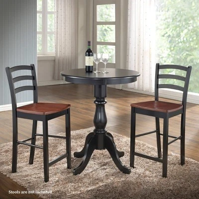 Salem Round Pedestal Bar Table - Carolina Cottage 2 Salem Round Pedestal Bar Table - Carolina Cottage - Image 2