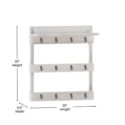 Emma And Oliver Wall Mounted Mug Rack With 12 Coffee Cup Hangers And Built-In Shelf For Coffee, Sugar & More 17 Emma And Oliver Wall Mounted Mug Rack With 12 Coffee Cup Hangers And Built-In Shelf For Coffee, Sugar & More -Living Space Shop GUEST 19dcae87 bac1 425b ba64 312bef461ac9