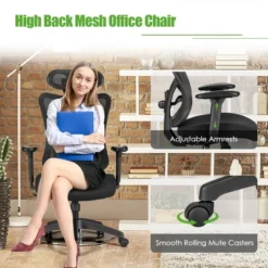 Costway Ergonomic High Back Mesh Office Chair W/ Adjustable Lumbar Support 12 Costway Ergonomic High Back Mesh Office Chair W/ Adjustable Lumbar Support -Living Space Shop GUEST 1a2a3eca 4913 4542 8f1d c1fde8da39a3
