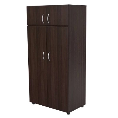 4 Door Wardrobe/Armoire Espresso - Inval 7 4 Door Wardrobe/Armoire Espresso - Inval - Image 7