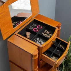 Marie Jewelry Armoire Oak - Powell Company -Living Space Shop GUEST 1a76cec4 9264 4758 ac56 07ff79f97986