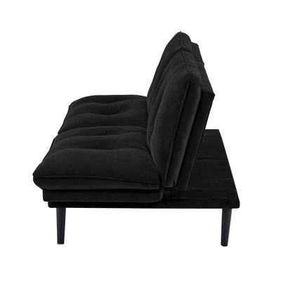 Finley Convertible Futon Sofa Bed Black - Serta 3 Finley Convertible Futon Sofa Bed Black - Serta - Image 3