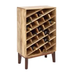 Modern Wood Wine Rack Brown - Olivia & May -Living Space Shop GUEST 1bf08d94 4f90 46cd a9af aedf48151710