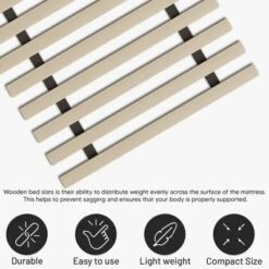 Continental Sleep, 1-Inch Extra Heavy Duty Horizontal Wooden Bunkie Board/Bed Slats. -Living Space Shop GUEST 1c1b71fc 4355 4152 81b1 fec4e24c70f6