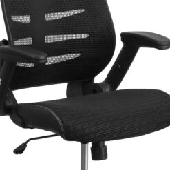 Emma And Oliver High Back Black Mesh Swivel Ergonomic Office Chair With Adjustable Flip-Up Arms -Living Space Shop GUEST 1ccefb27 b9d9 4cef 838b 158a83ebd414