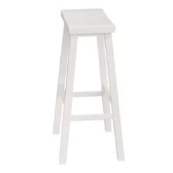 PJ Wood Classic Saddle Seat 29'' Kitchen Bar Counter Stool With Backless Seat & 4 Square Legs, For Homes, Dining Spaces, And Bars, White (10 Pack) -Living Space Shop GUEST 1d0afe3d 73a4 4b12 b4ac 5282356d2cdf