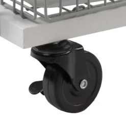 Cart System With Wheels 2 Tier White - Atlantic