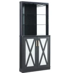 Home Source Grey Wash Corner Bar Cabinet With Mirrored Panels 23 Home Source Grey Wash Corner Bar Cabinet With Mirrored Panels -Living Space Shop GUEST 1d51722e ee41 450d 9bbd dff5666e53c4