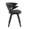 Gardenia PU Leather/Wood Dining Chair Black - LumiSource