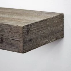 8" X 36" Large Rustic Wood Floating Wall Shelf Gray - American Art Decor -Living Space Shop GUEST 1fa1162a 5d49 459d 927f 0f84fc73422b